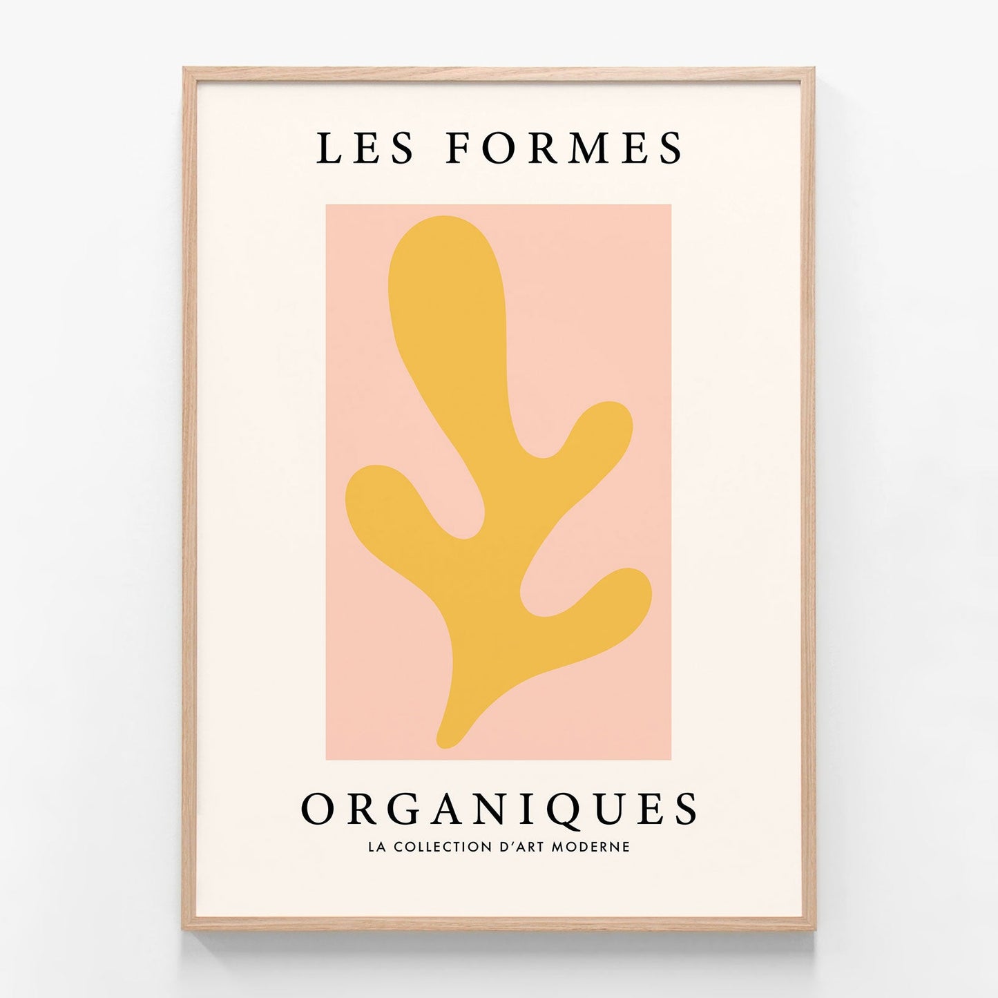Les Formes Organiques oak framed print