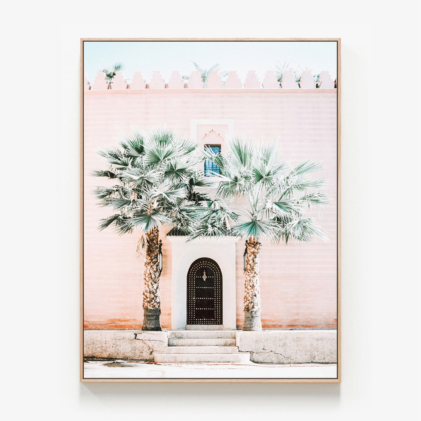 Marrakech Entrance Canvas print in oak frame
