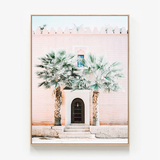 Marrakech Entrance Canvas print in oak frame