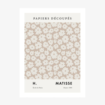 Matisse Beige Flowers wall art print