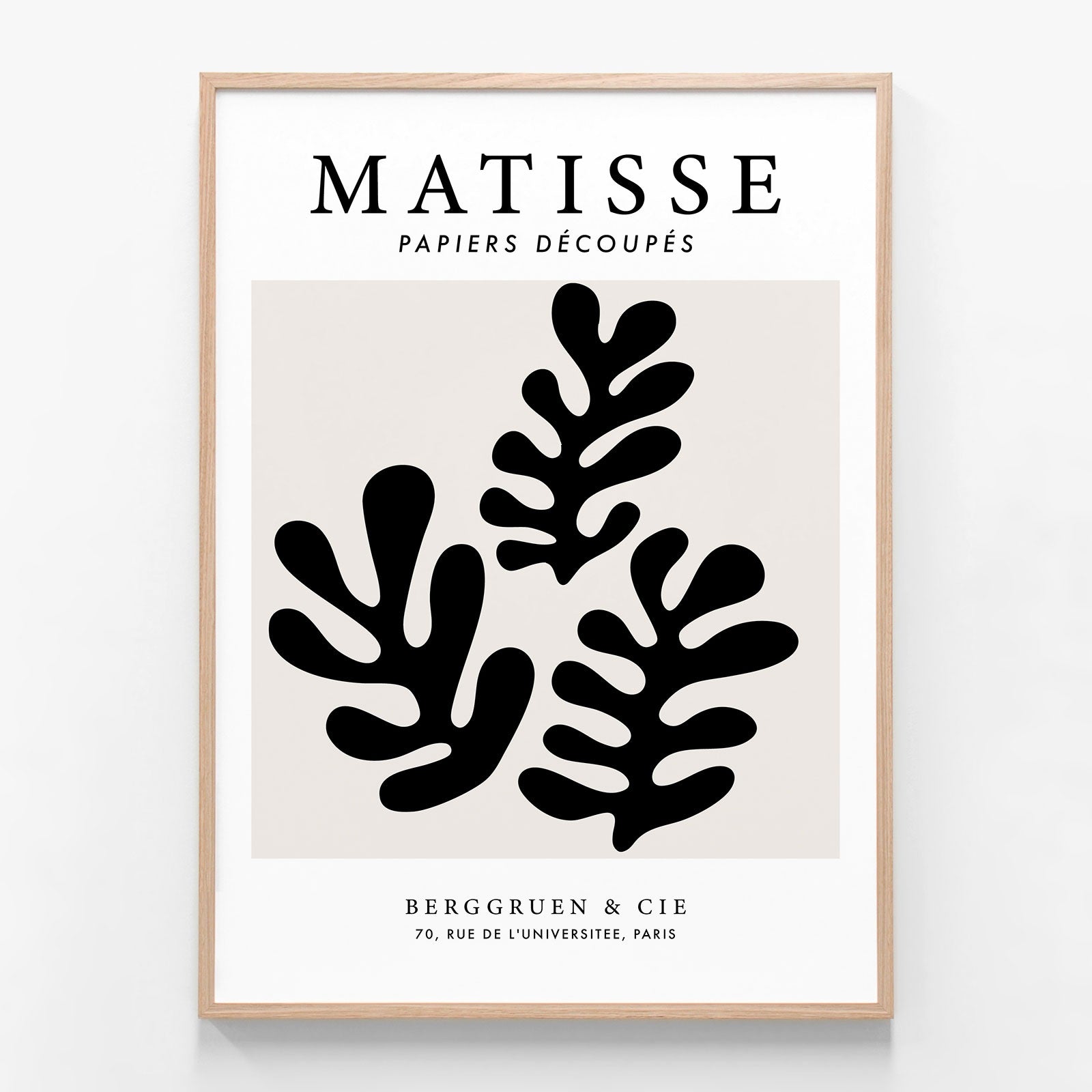 Matisse Black Coral No. 2 oak framed print