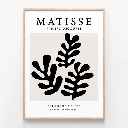 Matisse Black Coral No. 2 oak framed print
