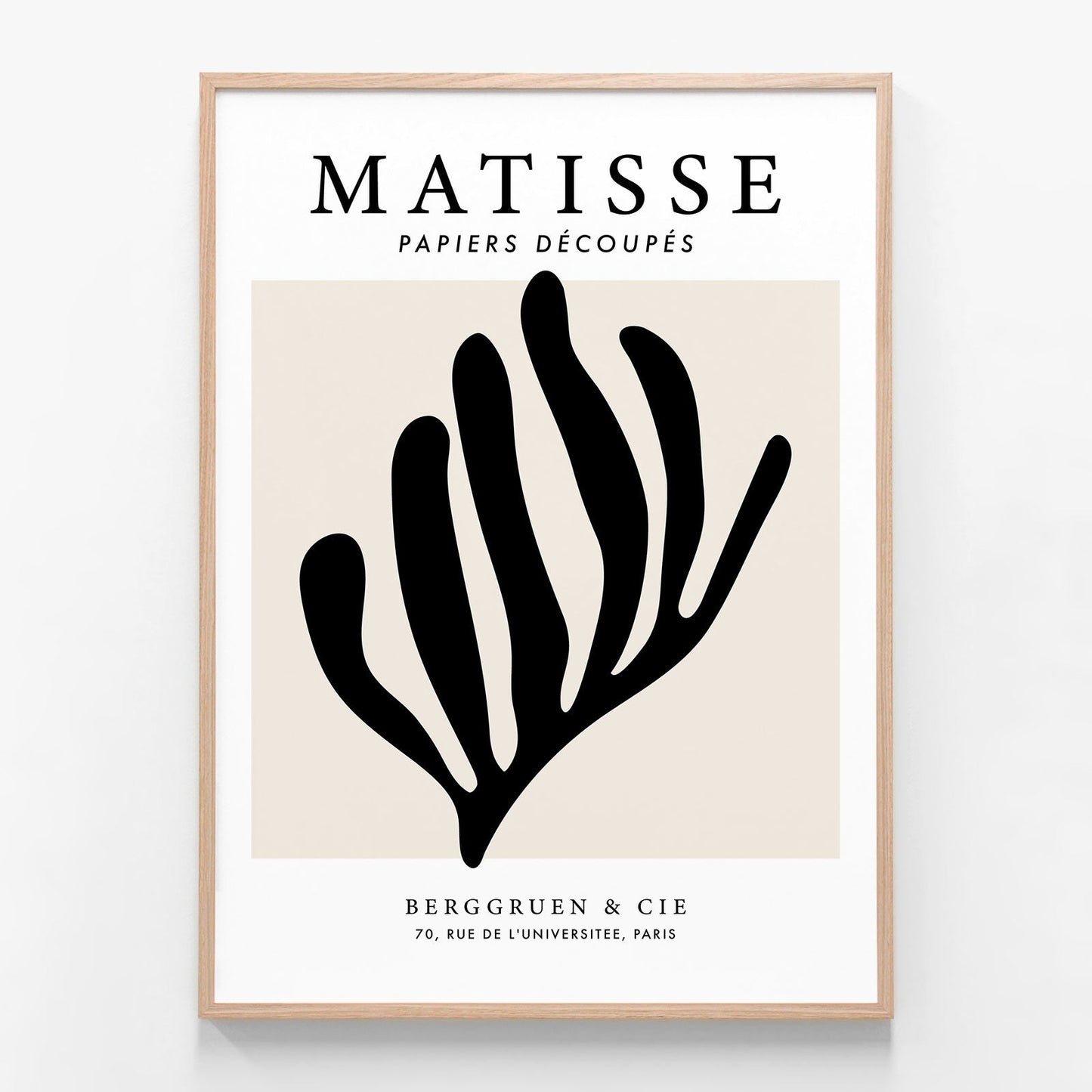 Matisse Black Coral oak framed print