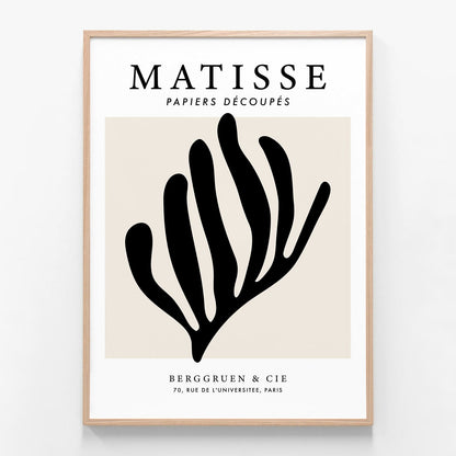 Matisse Black Coral oak framed print