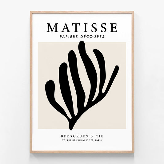 Matisse Black Coral oak framed print