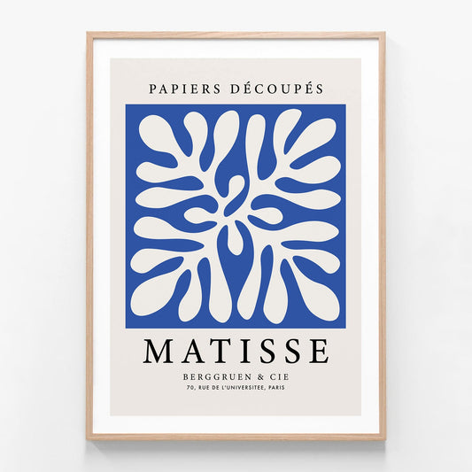 Matisse Blue Coral 2 oak framed print