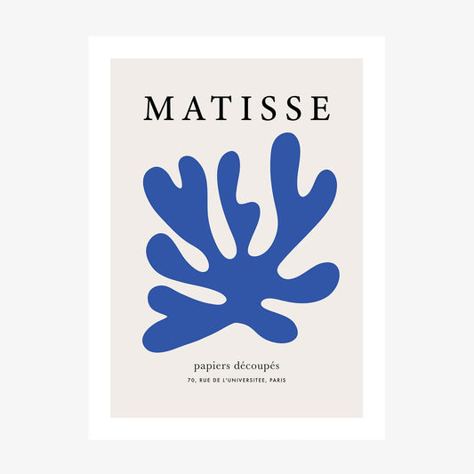 Matisse Blue Coral 3 wall art print