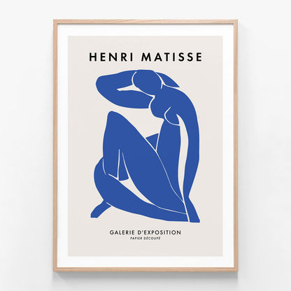 Matisse Blue Nude oak framed print