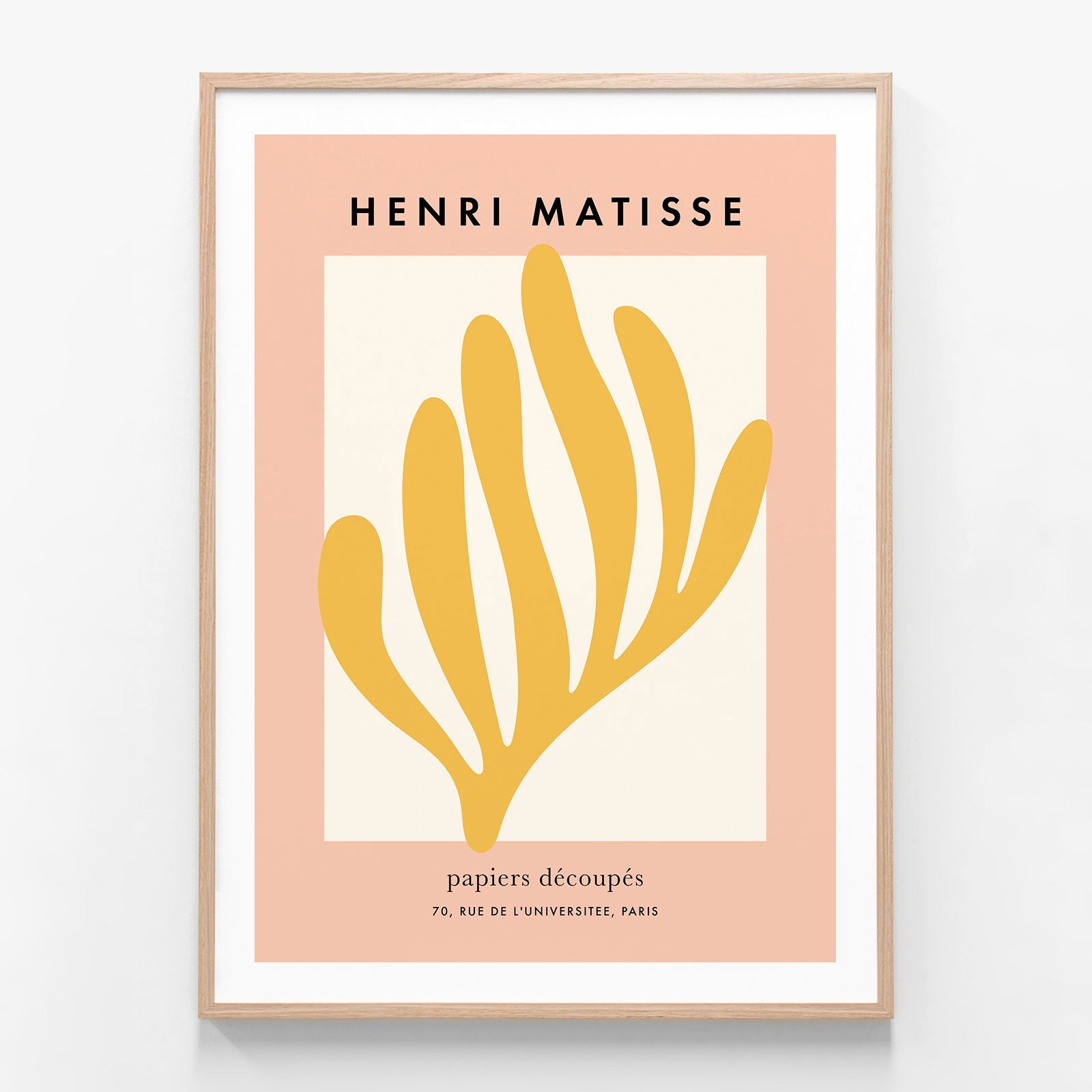 Matisse Coral 2 oak framed print
