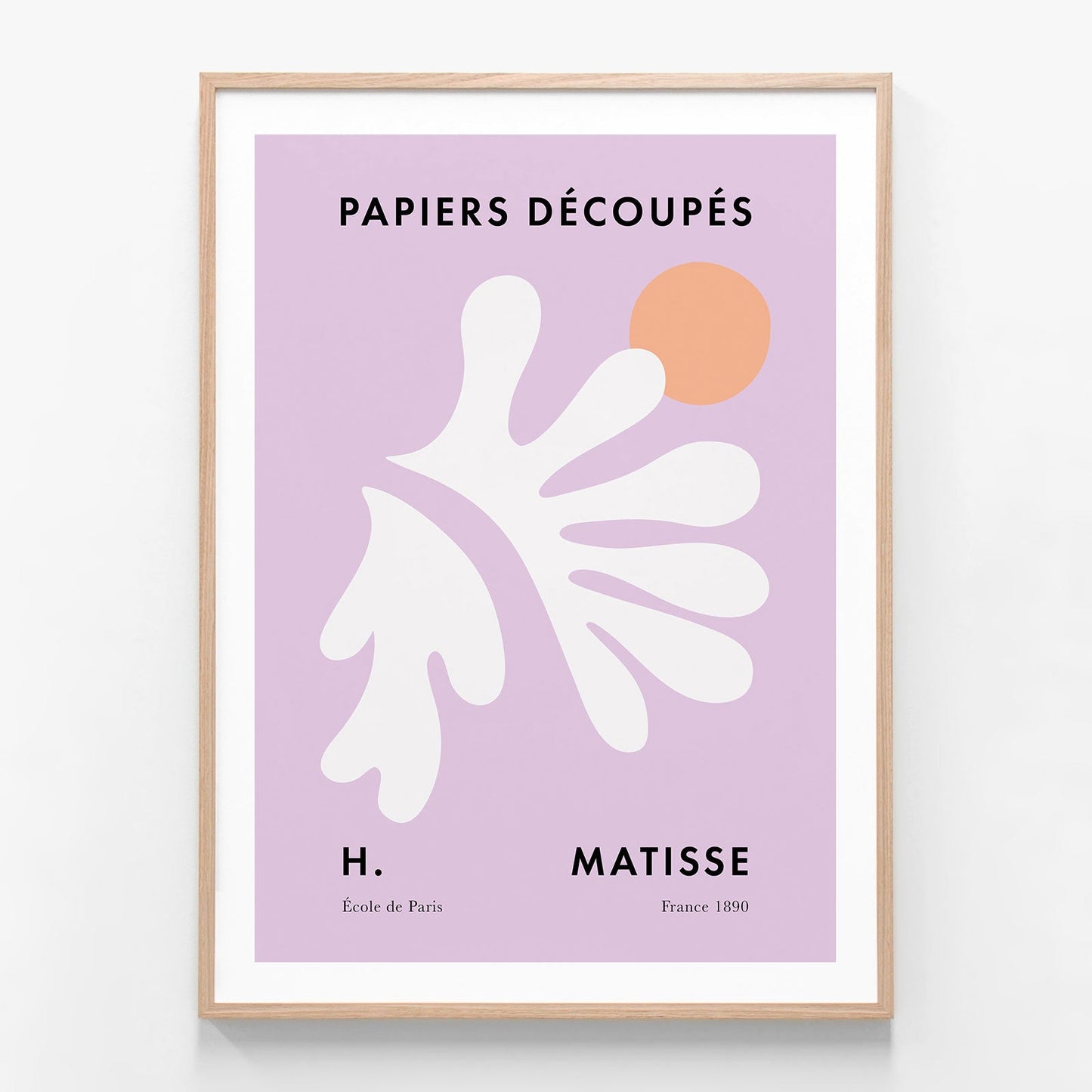 Matisse Lilac No. 1 oak framed print