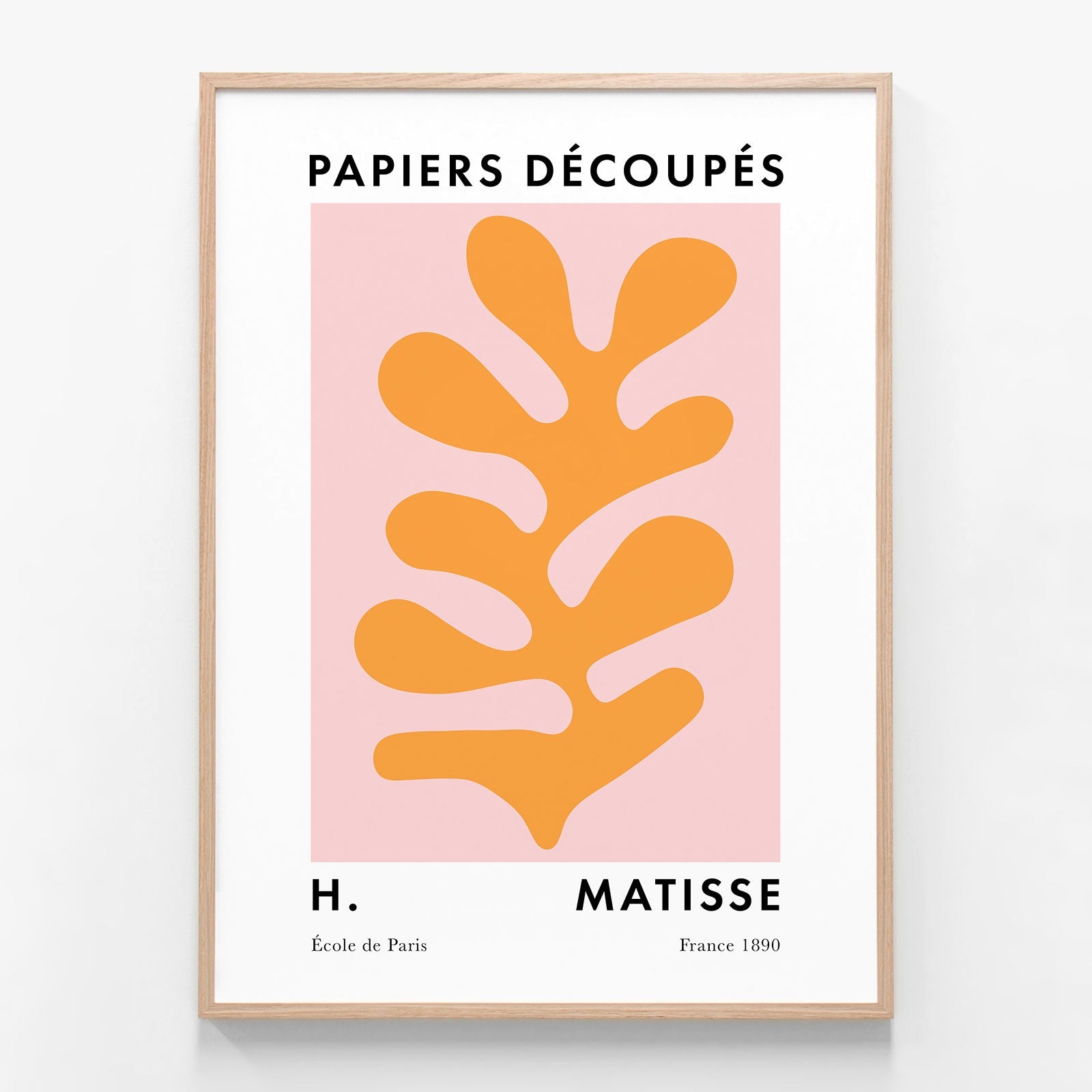 Matisse Orange Coral No. 4 oak framed print