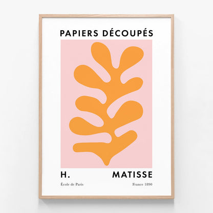 Matisse Orange Coral No. 4 oak framed print