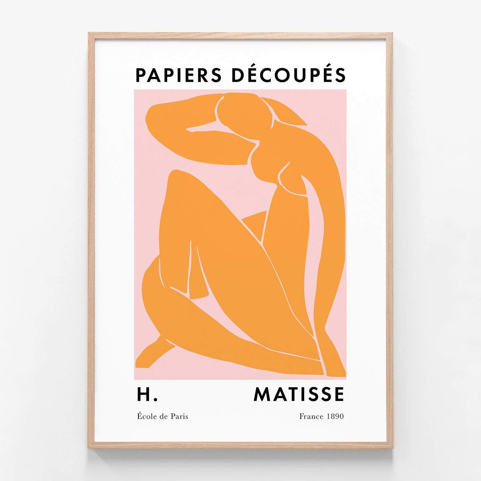 Matisse Orange Nude oak framed print