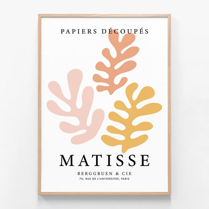 Matisse Peach Coral No. 1 oak framed print