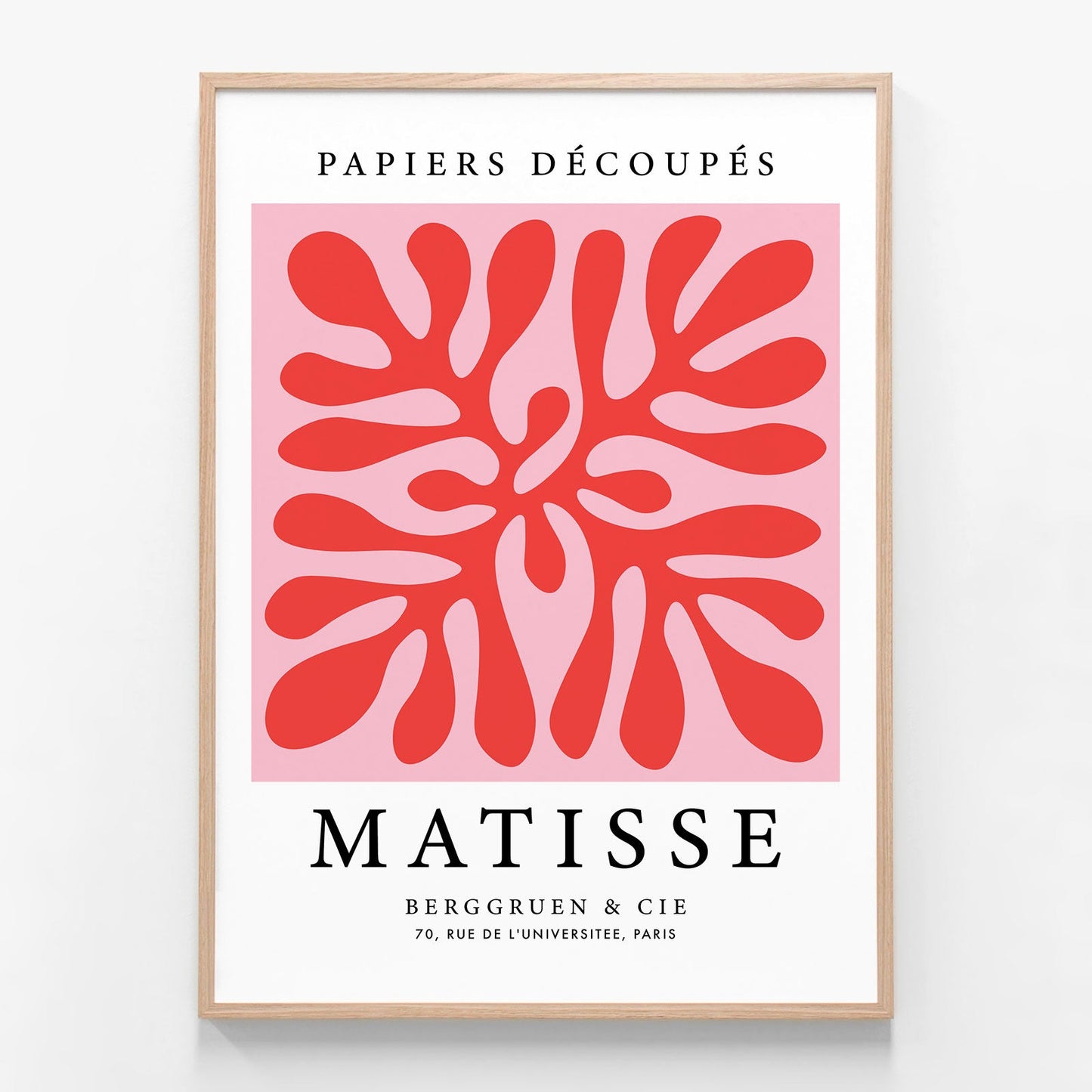 Matisse Red Coral No. 2 oak framed print