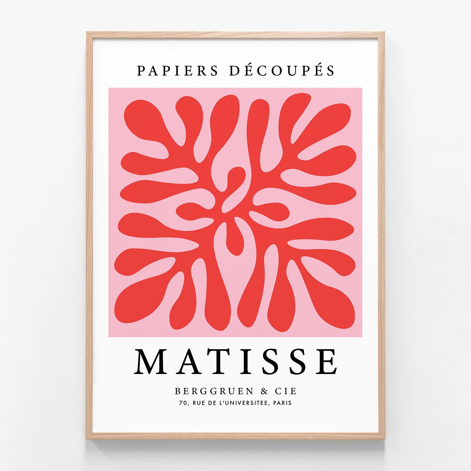 Matisse Red Coral No. 2 oak framed print