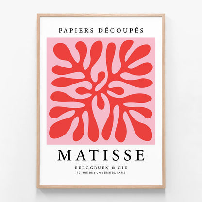 Matisse Red Coral No. 2 oak framed print