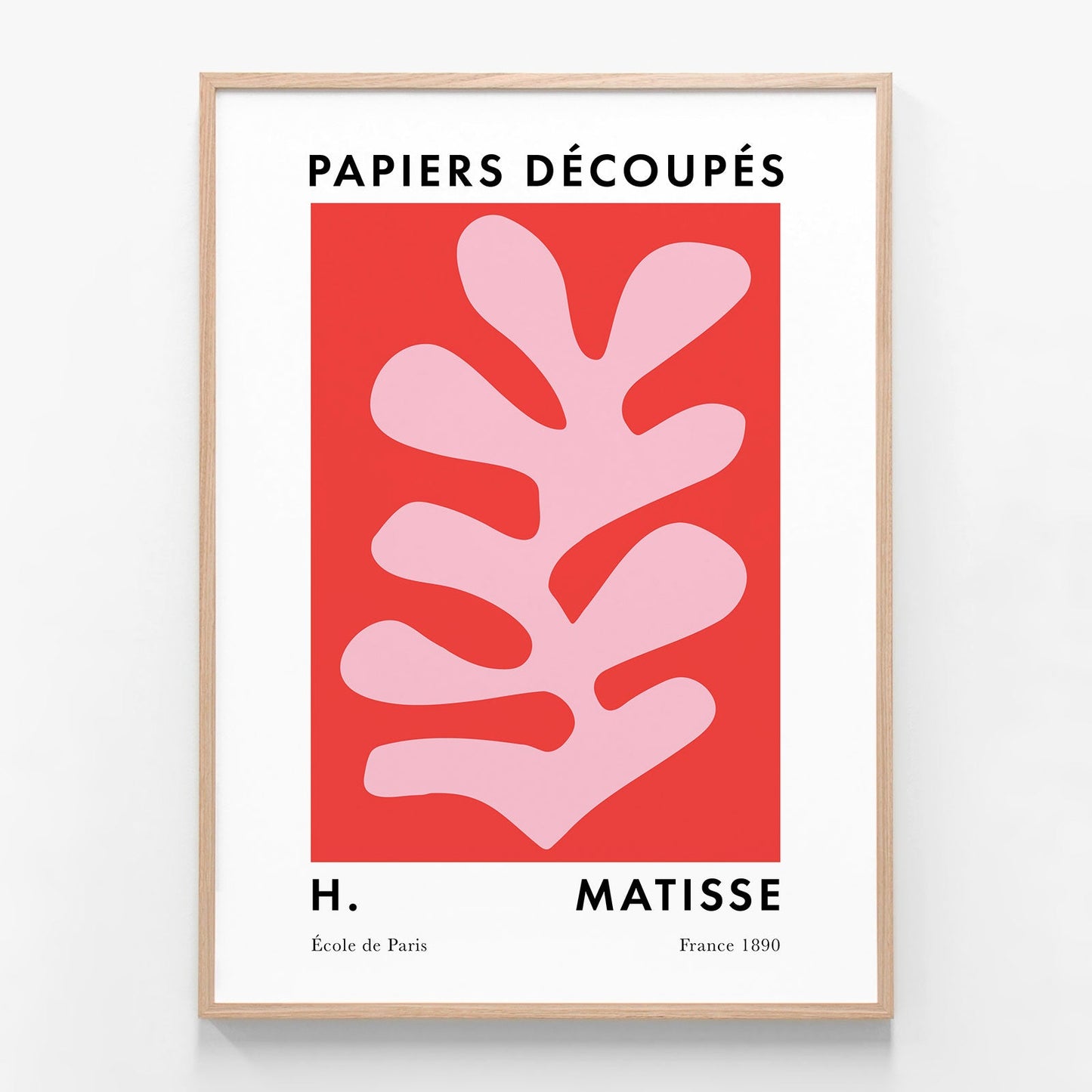 Matisse Red Coral No. 5 oak framed print