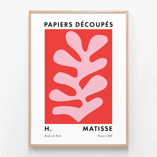 Matisse Red Coral No. 5 oak framed print