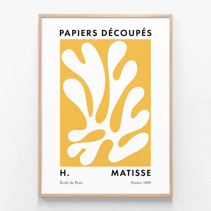 Matisse Yellow Coral No. 1 oak framed print