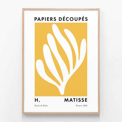 Matisse Yellow Coral No. 2 oak framed print