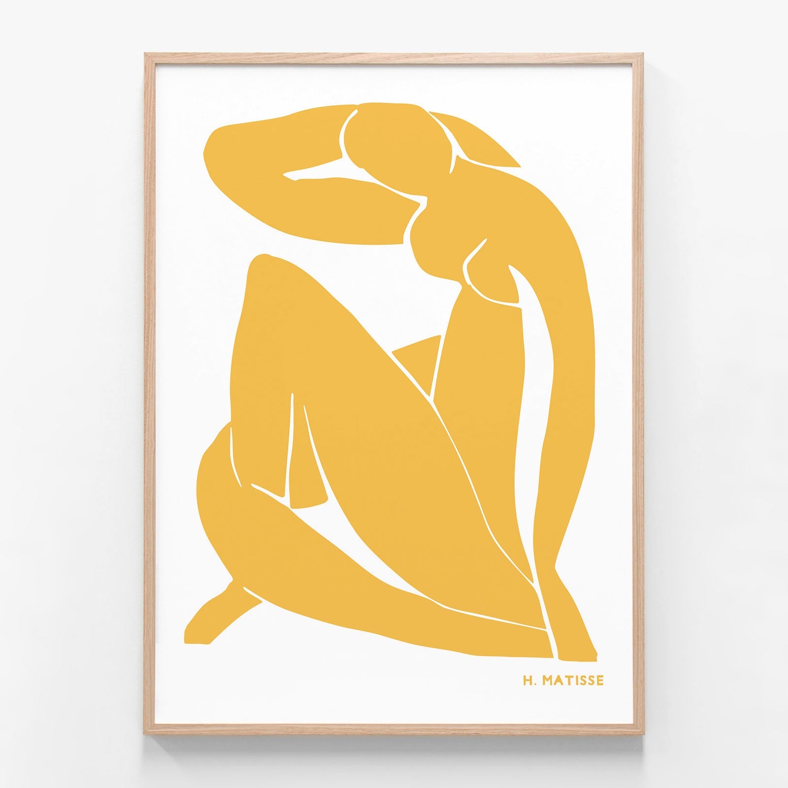 Matisse Yellow Nude No. 2 oak framed print