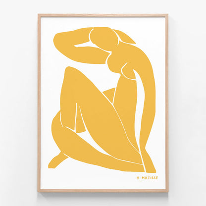 Matisse Yellow Nude No. 2 oak framed print
