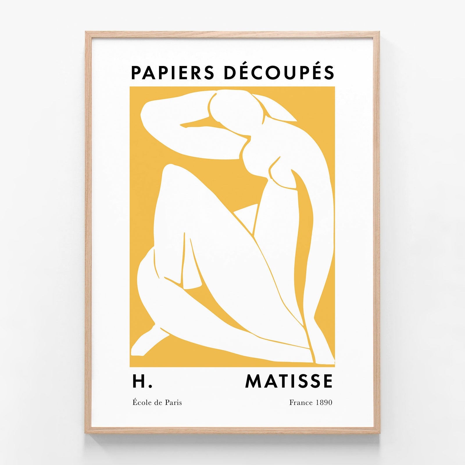 Matisse Yellow Nude oak framed print