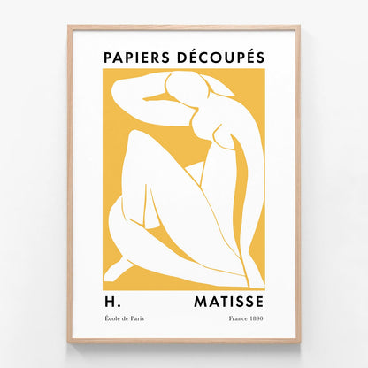 Matisse Yellow Nude oak framed print