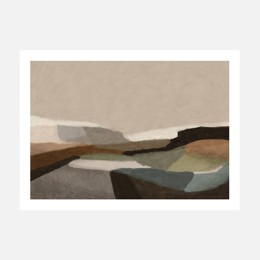 A poster print of an abstract artwork called ‘Montego'.