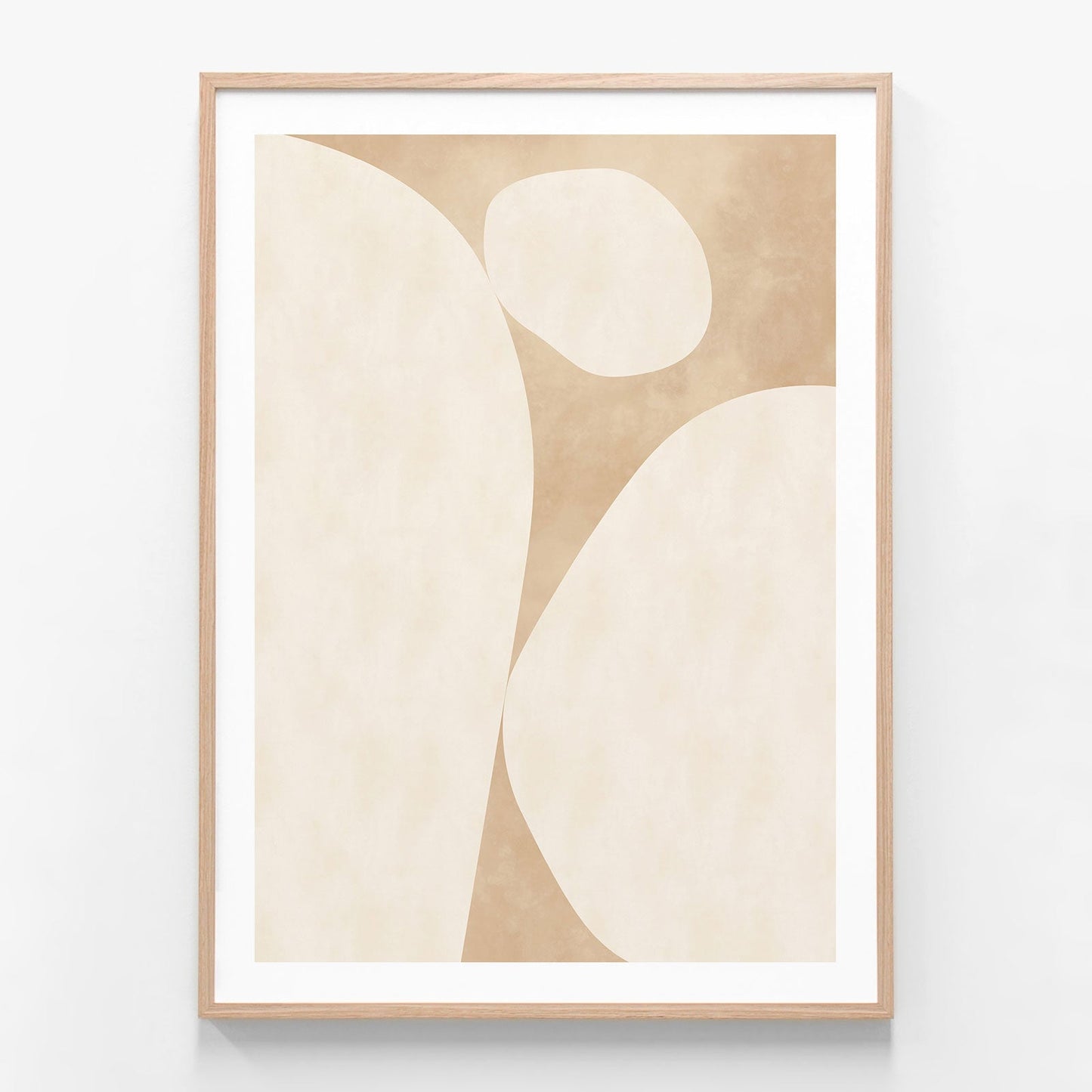 A framed print of an abstract artwork called ‘Neutral Stones'.