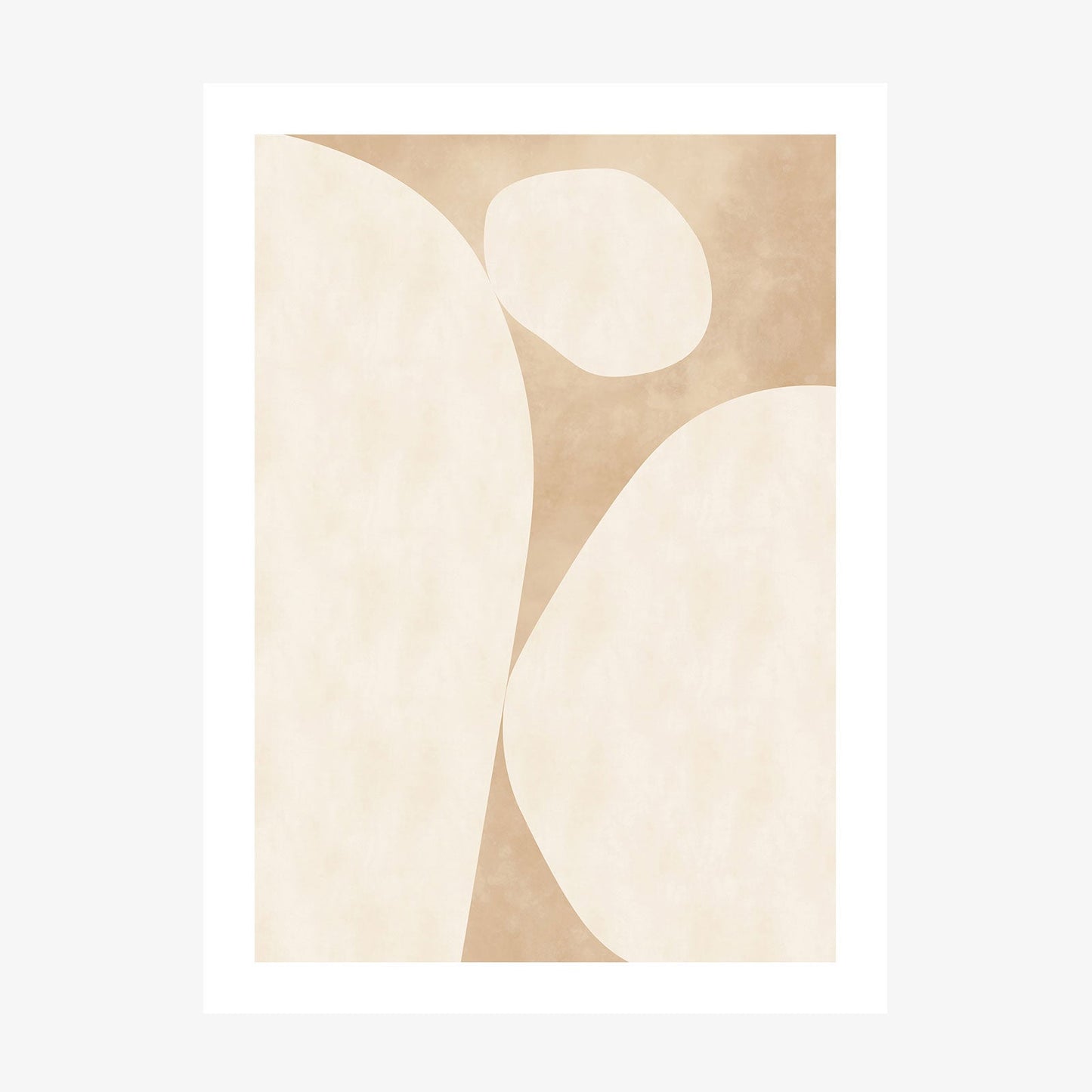 A poster print of an abstract artwork called ‘Neutral Stones'.