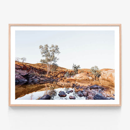 Northern Territory photo wall art print in oak frame