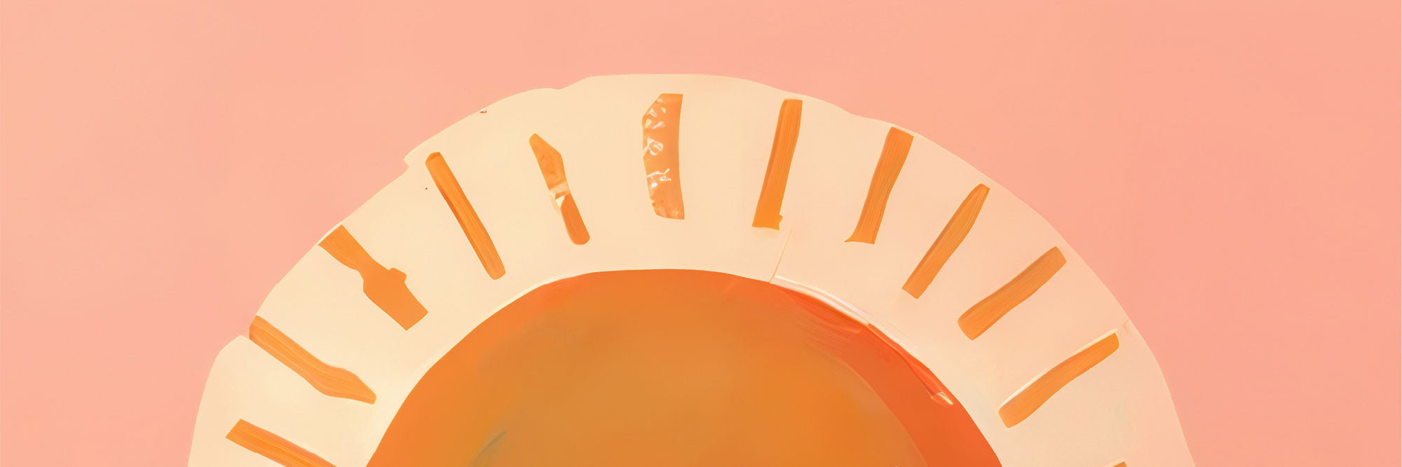 Decorative nursery art illustration of a sun design on a pink background