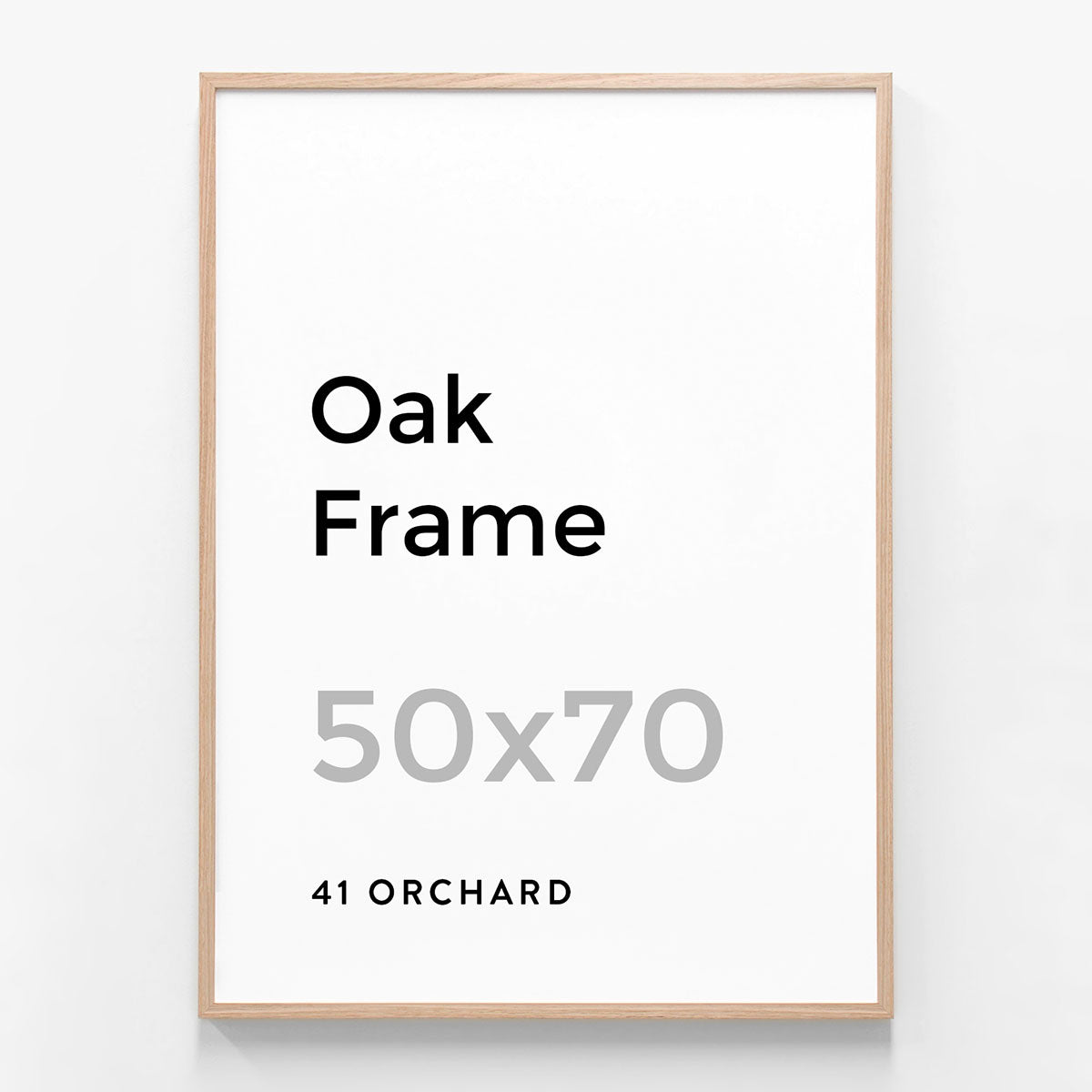 An 50 x 70cm size oak picture frame.