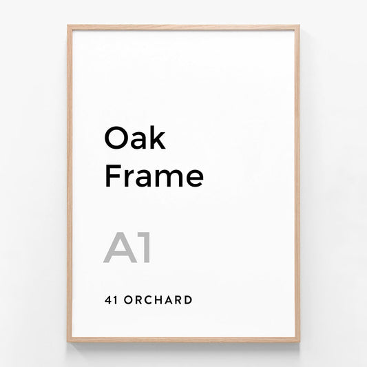 An A1 size oak picture frame.