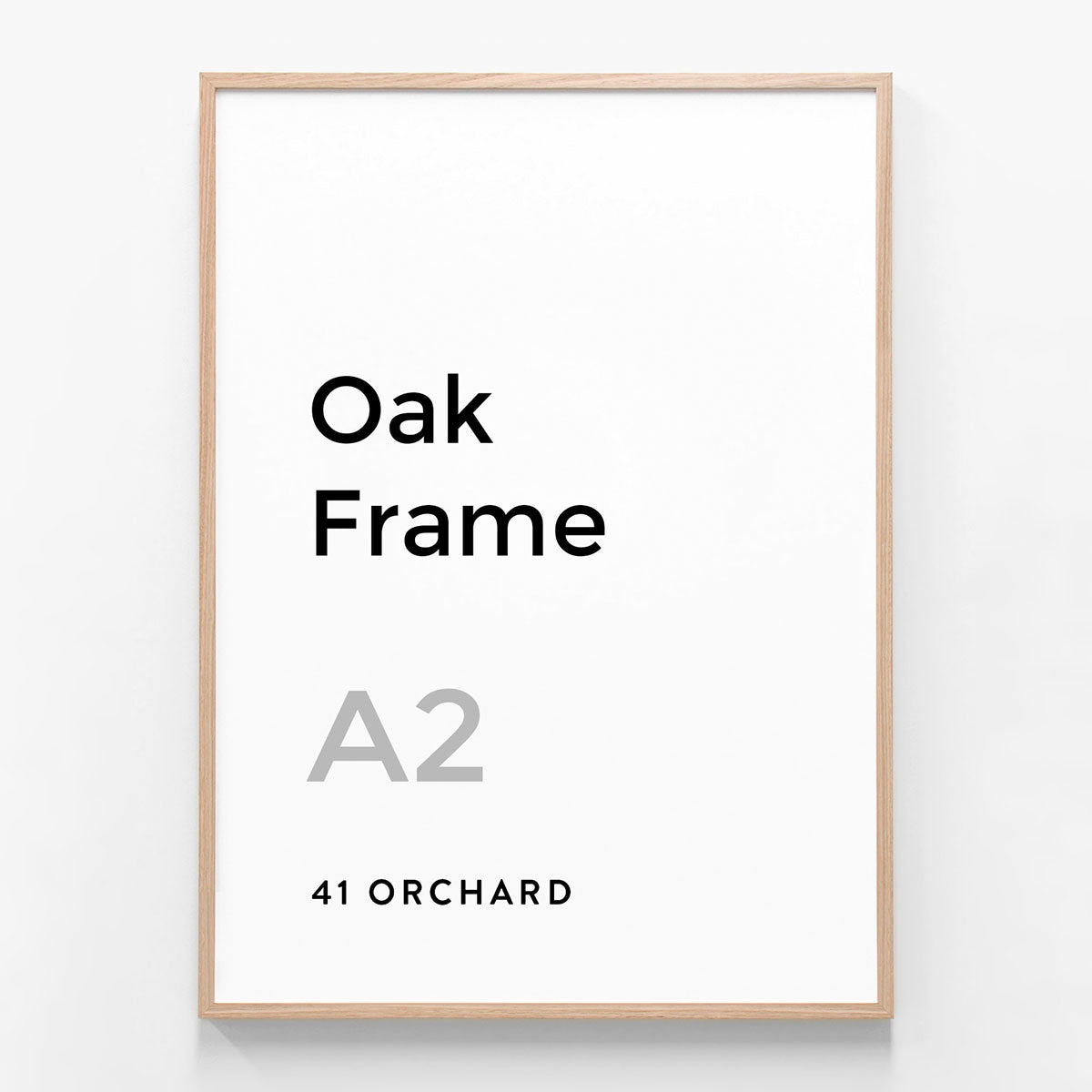 An A2 size oak picture frame.