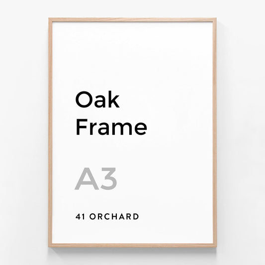 An A3 size oak picture frame.