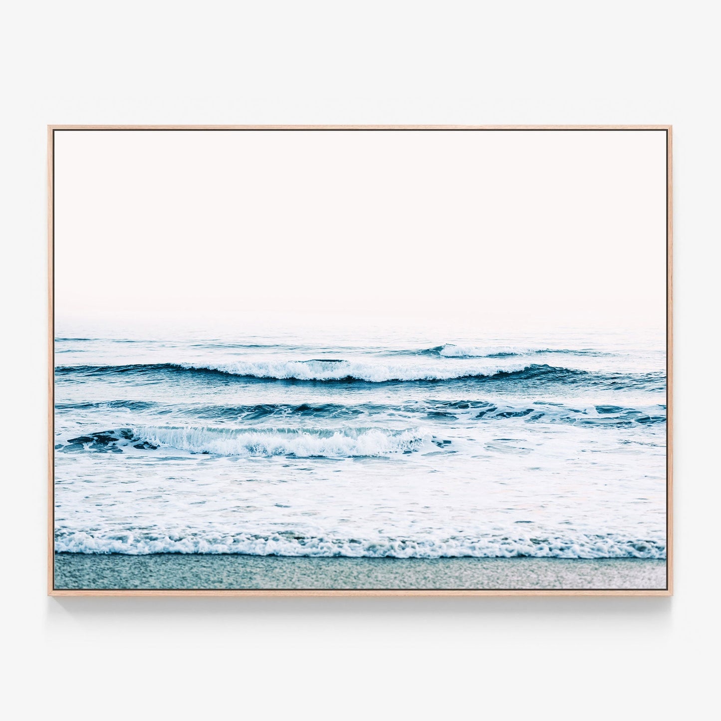 Ocean Lust Canvas print in oak frame