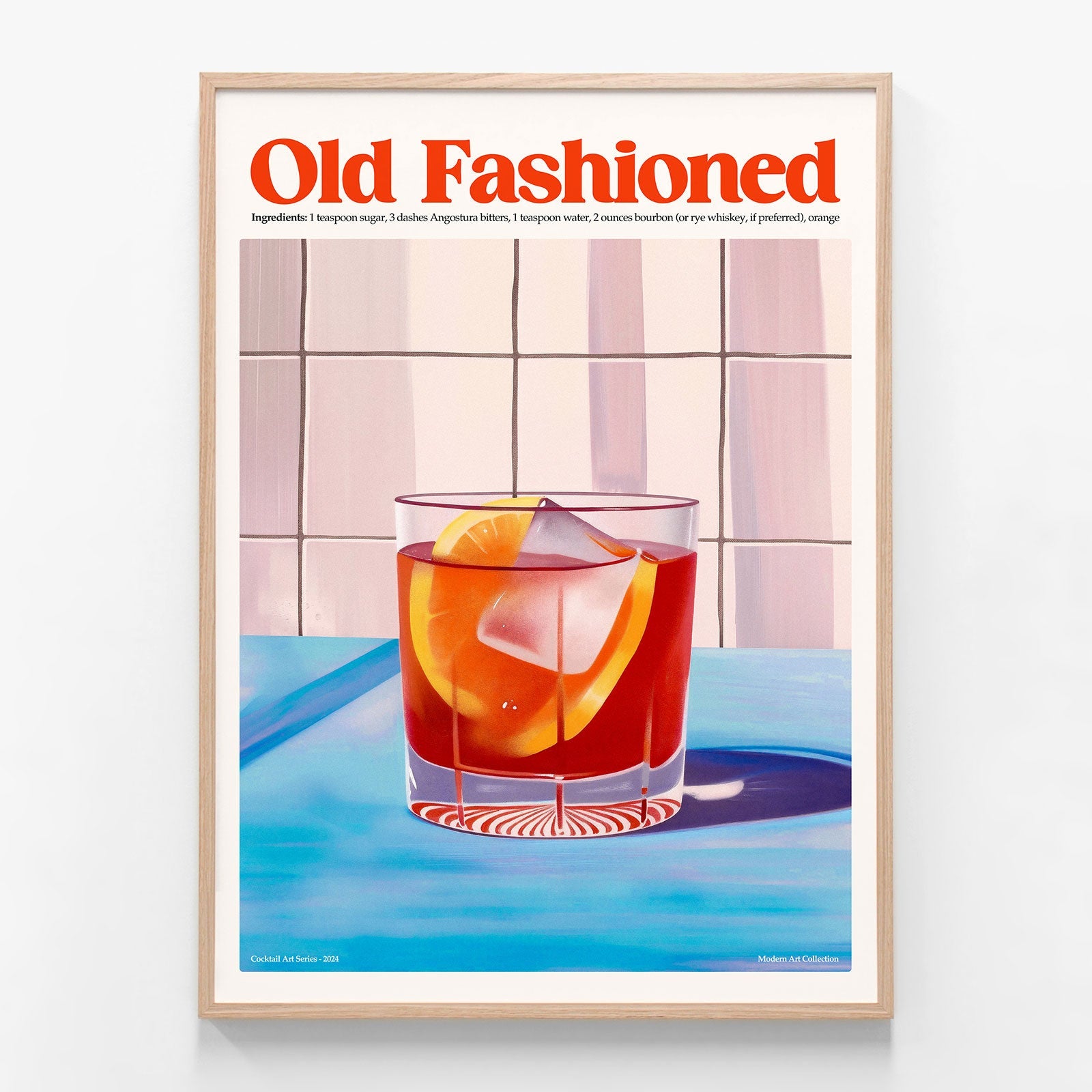 Old Fashioned oak framed print