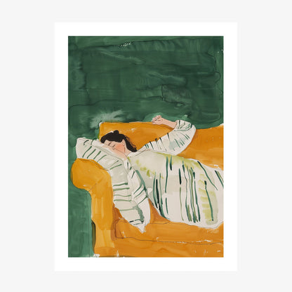 Orange Sofa wall art print