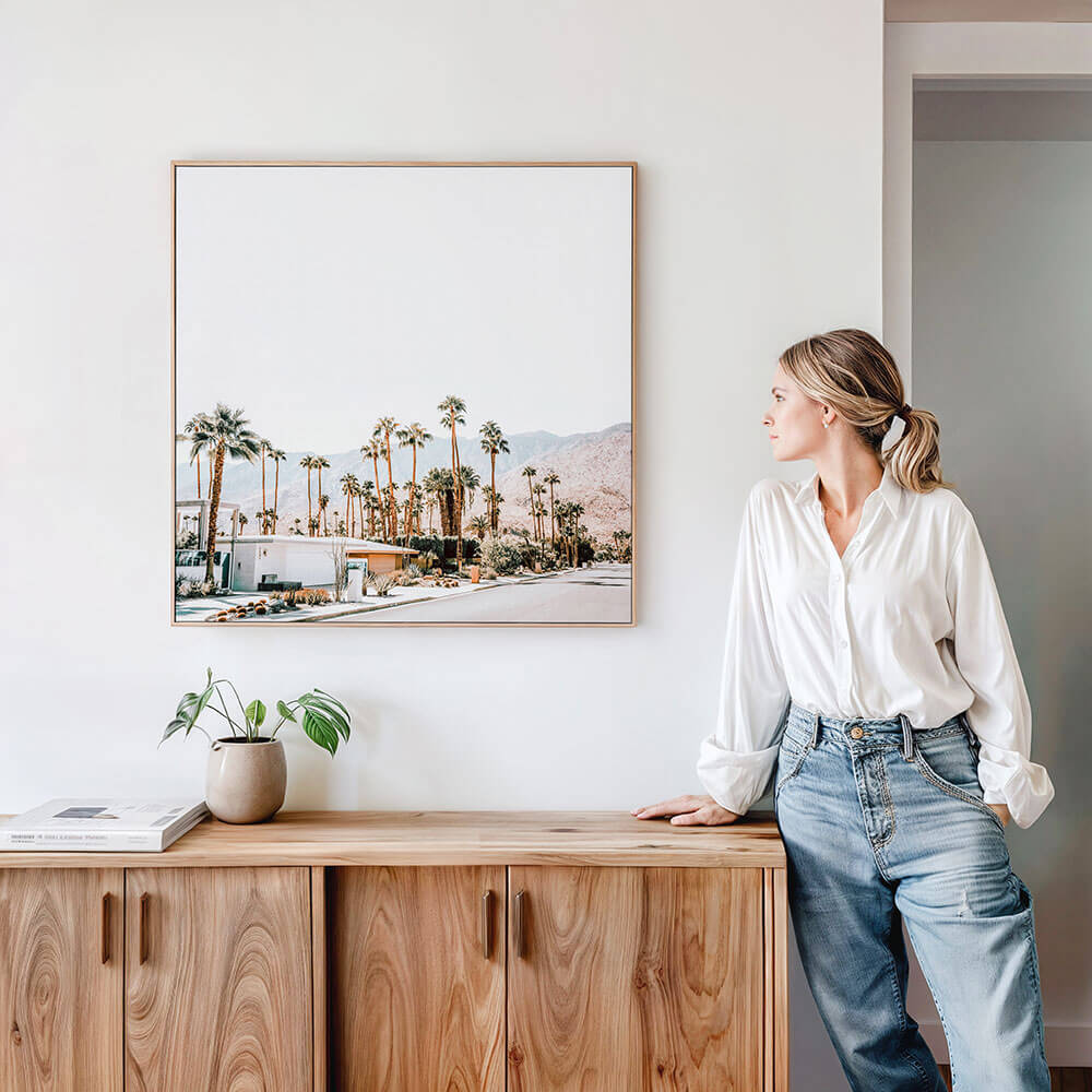 A palm springs desert canvas print.