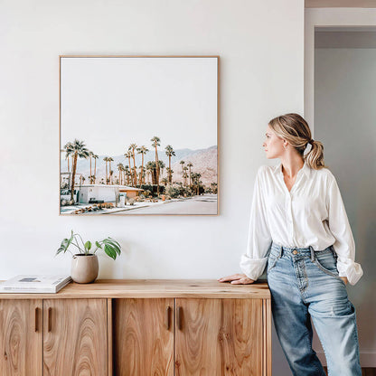 A palm springs desert canvas print.