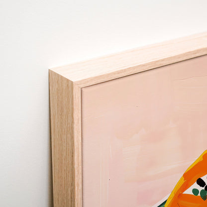 Papaya Picnic Canvas corner detail