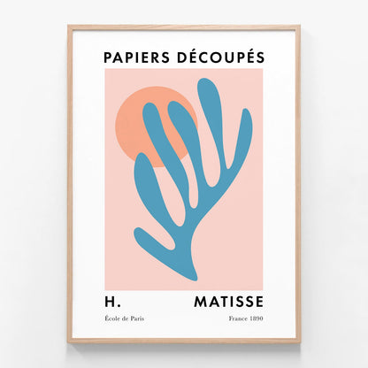 Papiers Decoupes No. 12 oak framed print