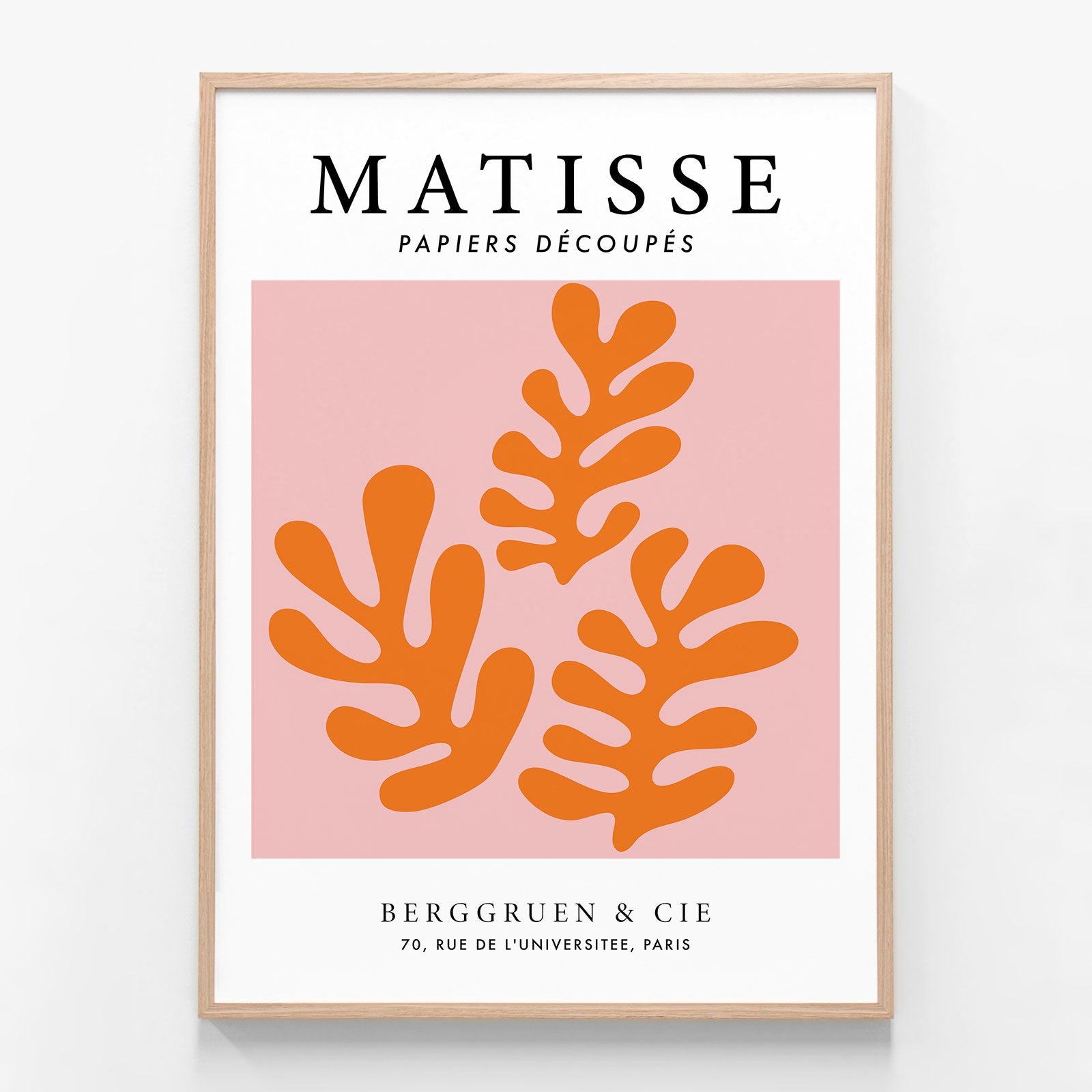 Papiers Decoupes No. 13 oak framed print