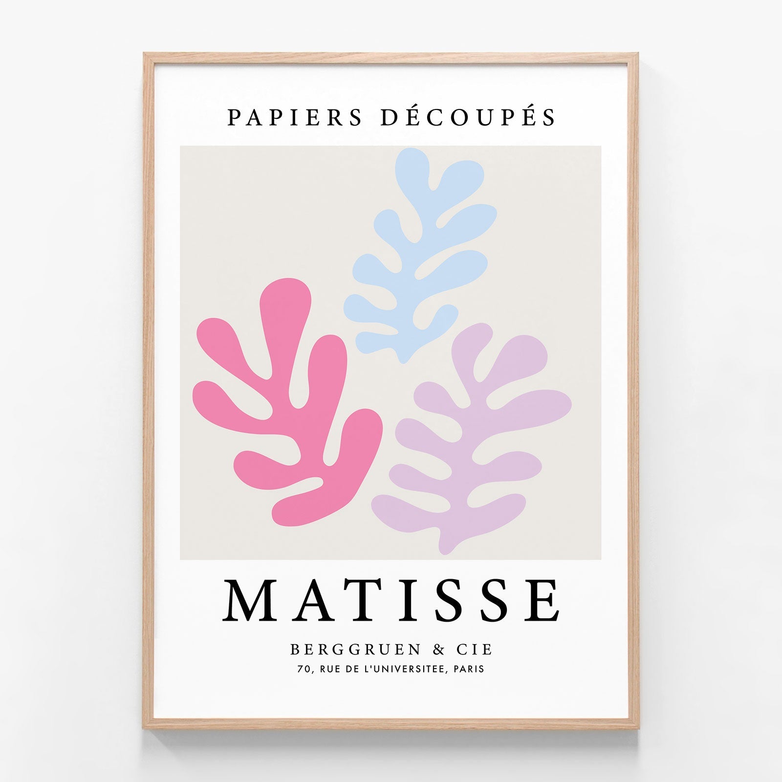 Papiers Decoupes No. 17 oak framed print