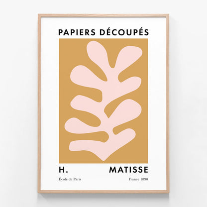 Papiers Decoupes No. 20 oak framed print
