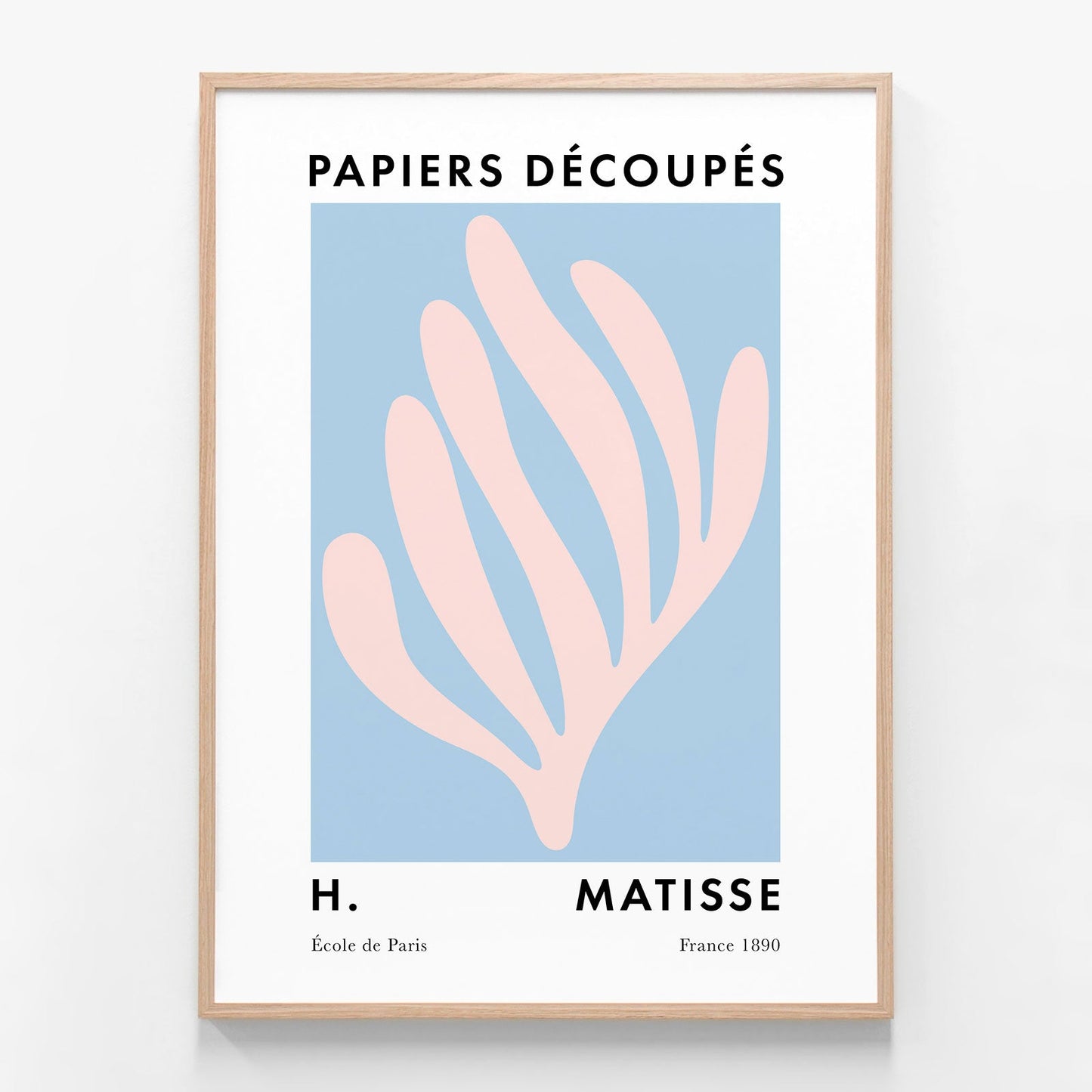 Papiers Decoupes No. 21 oak framed print