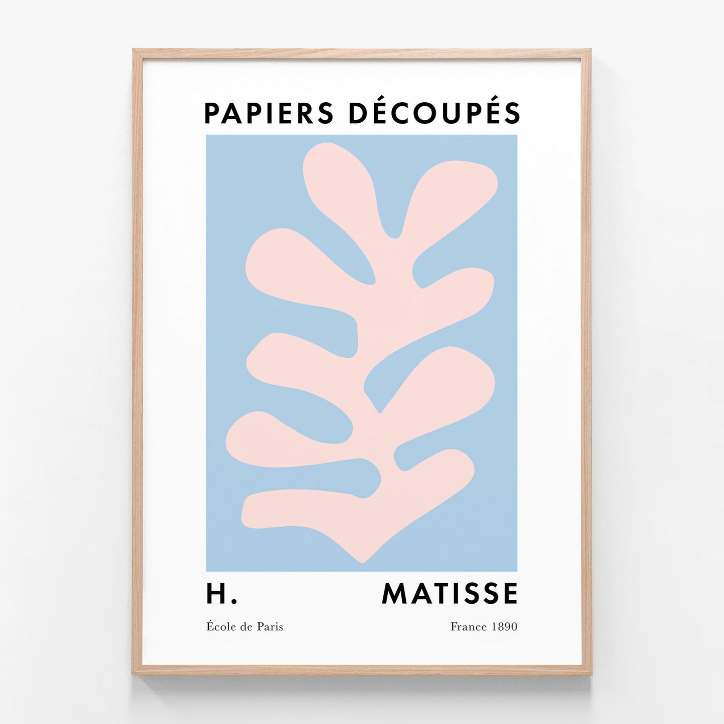 Papiers Decoupes No. 22 oak framed print